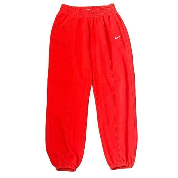 Orange Nike Dri Fit Campus Casual Lounge High Waist Activewear Sweatpants - Picture 3 of 7